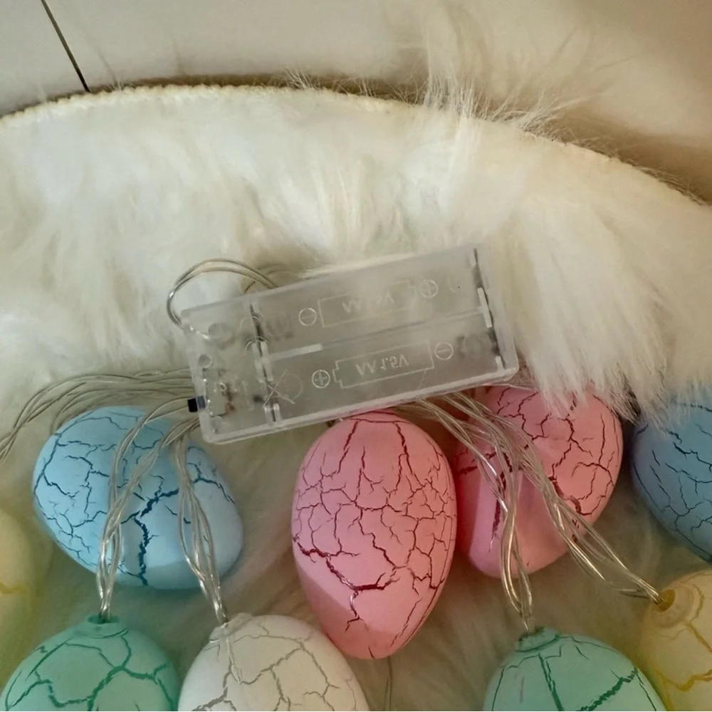 Colorful Easter Crackle Eggs Shaped String Lights LED Lights Decoration Egg Hunt